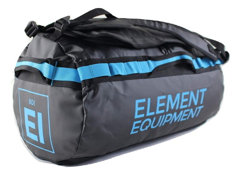 Element Equipment Trailhead Duffel Bag Shoulder Straps Waterproof Black/Blue Large - Image 1